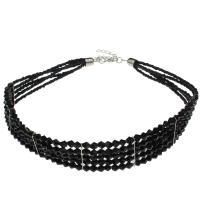 Resin Choker Necklace, with 6cm extender chain, fashion jewelry & for woman, black Approx 13 Inch 