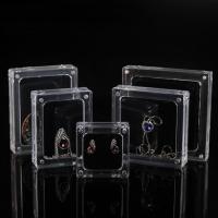 Acrílico Caja de exhibición de joyas, Sostenible & con magnético & diverso tamaño para la opción, claro, Vendido por UD