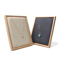 Wood Necklace Display, with Microfiber, durable 