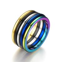Stainless Steel Finger Ring, ring shape, plated, Unisex 2mm 