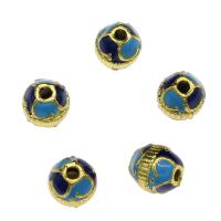 Enamel Brass Beads, gold color plated Approx 2.2mm 