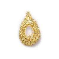 Cubic Zirconia Brass Pendants, gold color plated, DIY & with cubic zirconia 