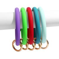 Silicone Key Chain, with Brass, gold color plated 120*97mm 