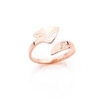 Stainless Steel Cuff Finger Ring, Fox, rose gold color plated, fashion jewelry & Unisex US Ring 