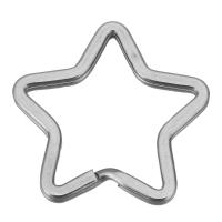 Stainless Steel Key Clasp, Star, original color 