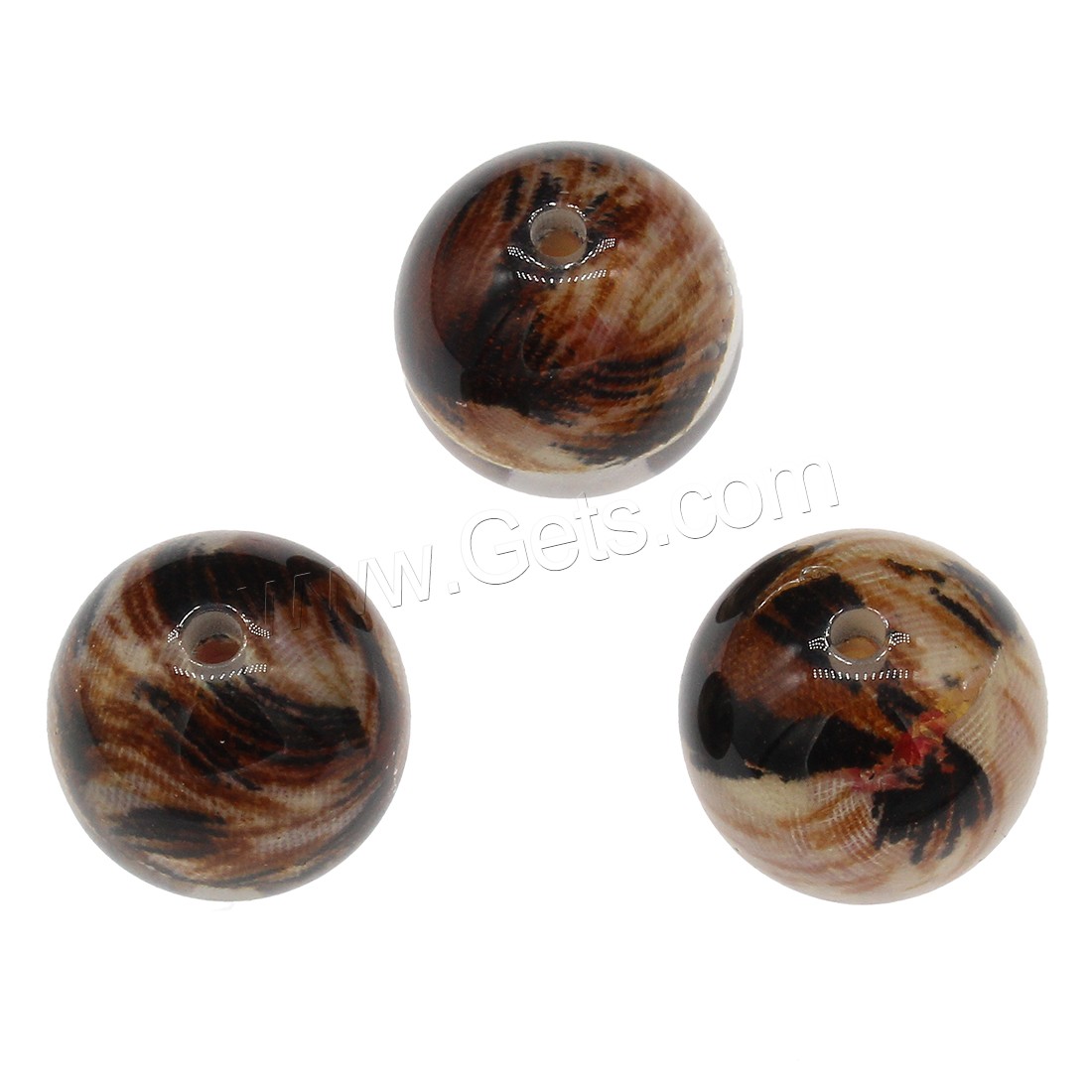 Resin Jewelry Beads, Round, DIY & different size for choice, Sold By Bag