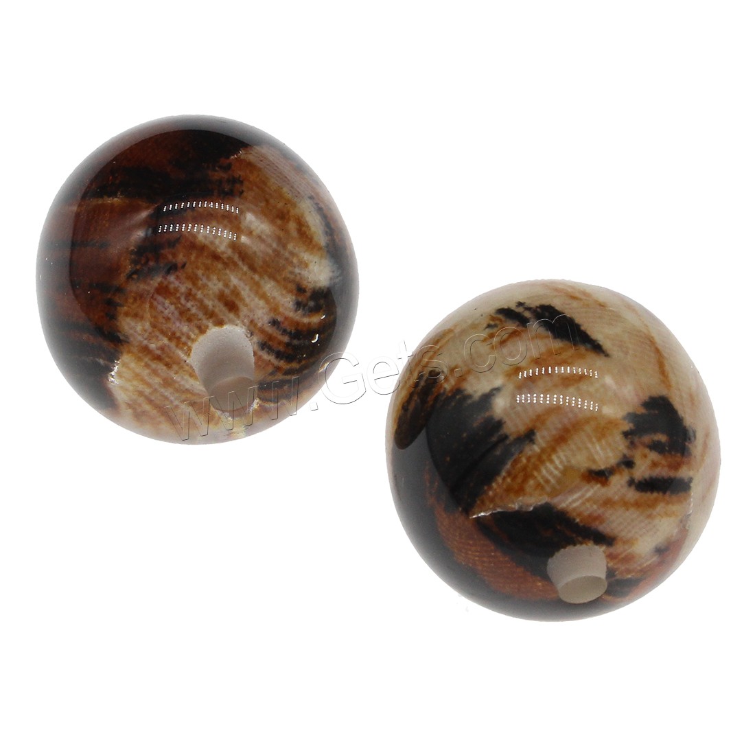 Resin Jewelry Beads, Round, DIY & different size for choice, Sold By Bag