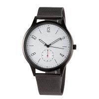 Men Wrist Watch, Zinc Alloy, with Polyester Ribbon & Glass, Chinese movement, stainless steel watch band clasp, plated, Life water resistant & for man Approx 9 Inch 