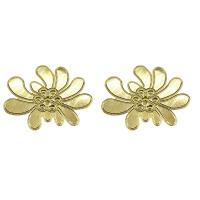 Fashion Iron Pendants, Flower, gold color plated Approx 2.4mm 