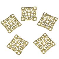 Iron Hollow Pendants, gold color plated Approx 2.3mm 