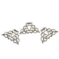 Iron Jewelry Findings, platinum color plated, hollow 