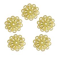 Iron Hollow Pendants, Flower, gold color plated Approx 1.8mm 