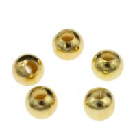 Eisen Perlen, rund, goldfarben plattiert, 4x4mm, Bohrung:ca. 1.5mm, ca. 8500PCs/kg, verkauft von kg