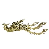 Iron Animal Pendants, Phoenix, gold color plated Approx 1.3mm 