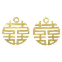 Iron Hollow Pendants, gold color plated Approx 2.7mm 