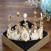 Bridal Tiaras, Zinc Alloy, plated, fashion jewelry & for woman & with rhinestone, golden 