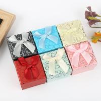 Paper Gift Box, Square, random style & durable, mixed colors 