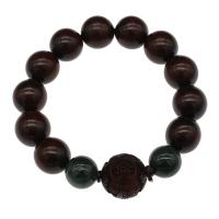 Pterocarpus Santalinus Bracelet, Round, fashion jewelry & Unisex brown 