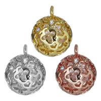 Cubic Zirconia Brass Pendants, with Cubic Zirconia, plated, fashion jewelry Approx 1mm 