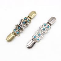 Zinc Alloy Collar Bar, plated, for woman & with rhinestone & hollow nickel, lead & cadmium free, 120*28mm 
