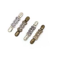 Zinc Alloy Collar Bar, plated & for woman & with rhinestone & hollow, 100*20mm 