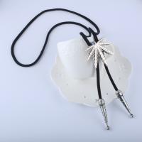 Zinc Alloy Necklace, with Polyester Cord, plated, Adjustable & fashion jewelry & Unisex, black Approx 23 Inch 