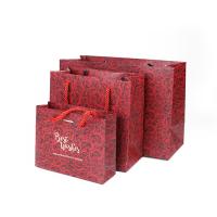 Papier d'impression cuivre Sac de cadeau, rectangle, estampage à chaud, Paquet de boîte de cadeau & durable & bijoux de mode & normes différentes pour le choix, rouge, Vendu par PC