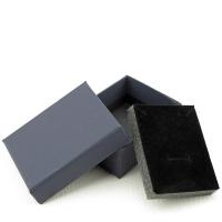 Paper Gift Box, with Sponge, Rectangle, durable black 
