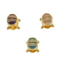 Zinc Alloy Large Hole Beads, Brass, Baby Pram, gold color plated, enamel Approx 4mm 