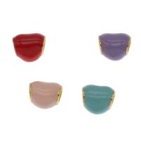 Zinc Alloy Large Hole Beads, Brass, gold color plated, fashion jewelry & enamel Approx 3mm 