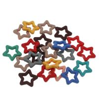 Акриловые ювелирные изделия Бисер, Акрил, Звезда, Много цветов для выбора отверстие:Приблизительно 1.5mm, продается PC
