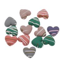 Акриловые ювелирные изделия Бисер, Акрил, Сердце, Много цветов для выбора отверстие:Приблизительно 1.5mm, продается PC