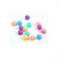 Perles acryliques nature, Acrylique, moulage par injection, Mini & Mignon & DIY, couleurs mélangées, 12mm, Environ Vendu par sac