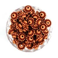 Imitation Wood Acrylic Beads, Saucer, injection moulding, vintage & Mini & DIY, 11*8mm, Approx 