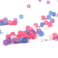 Acrylique perle à grand trou, moulage par injection, Mini & Mignon & DIY & givré, couleurs mélangées, 10mm Environ 5mm, Vendu par sac