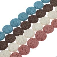 Natural Lava Beads, Flat Round 22*8mm Approx 1mm Approx 14.9 Inch 