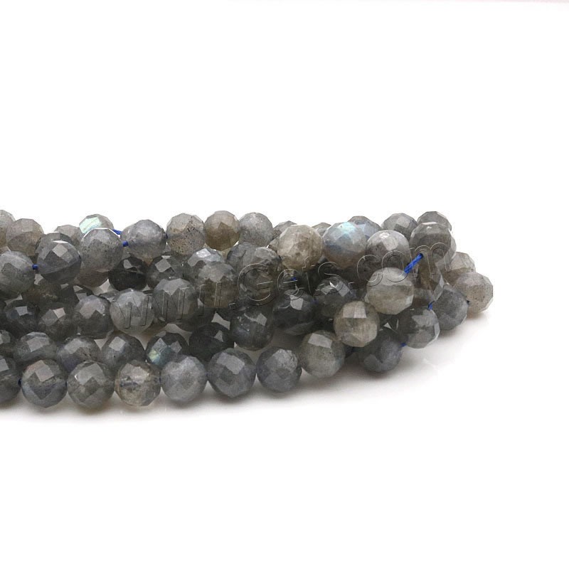 Labradorite Beads, Round, polished, different size for choice & faceted, Hole:Approx 1mm, Sold By Strand