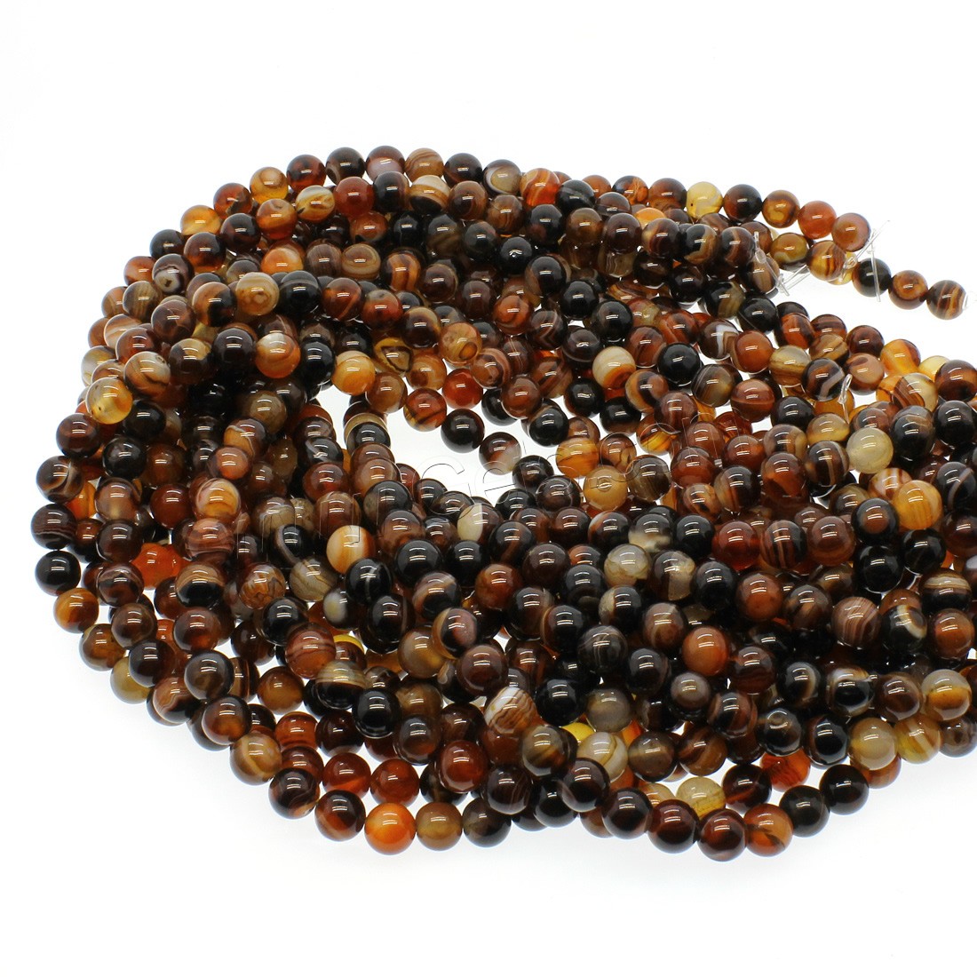 Natural Lace Agate Beads, Round, vintage & fashion jewelry & different size for choice, Hole:Approx 1mm, Length:Approx 14.9 Inch, Sold By Strand
