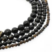 Natural Lace Agate Beads, Round, fashion jewelry black Approx 1mm Approx 14.9 Inch 