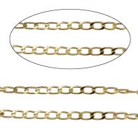Aluminum Twist Oval Chain, gold color plated, fashion jewelry 