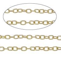 Aluminum Oval Chain, gold color plated 