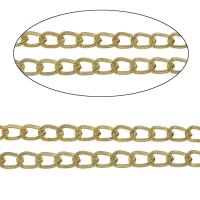 Aluminum Twist ovale Kette, Aluminium, goldfarben plattiert, 12x8x2mm, 100m/Tasche, verkauft von Tasche