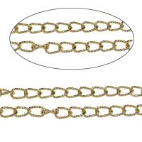 Aluminum Twist Oval Chain, gold color plated 