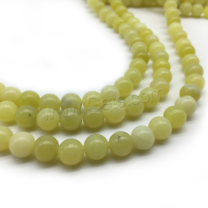 Jade Lemon Bead, Round, fashion jewelry & different size for choice, apple green, Hole:Approx 1mm, Length:Approx 14.9 Inch, Sold By Strand
