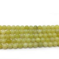 Jade Limón, Jade de Limón, Esférico, Joyería & diverso tamaño para la opción, verde de manzana, agujero:aproximado 1mm, longitud:aproximado 14.9 Inch, Vendido por Sarta
