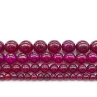 Natürliche Rosa Achat Perlen, rund, Modeschmuck & verschiedene Größen vorhanden, Bohrung:ca. 1mm, Länge:ca. 14.9 ZollInch, verkauft von Strang