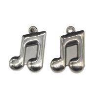 Stainless Steel Musical Instrument and Note Pendant, Music Note, original color Approx 1.5mm 