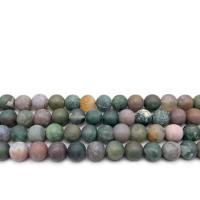 Natürliche Indian Achat Perlen, Indischer Achat, rund, verschiedene Stile für Wahl & satiniert, Bohrung:ca. 1mm, Länge:ca. 14.9 ZollInch, verkauft von Strang