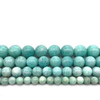 Perles amazonite, Rond, bijoux de mode & normes différentes pour le choix, cyan Environ 1mm Environ 14.9 pouce, Vendu par brin