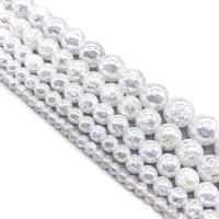 Fashion Crystal Beads, Round & crackle, Crystal Approx 1mm Approx 14.9 Inch 